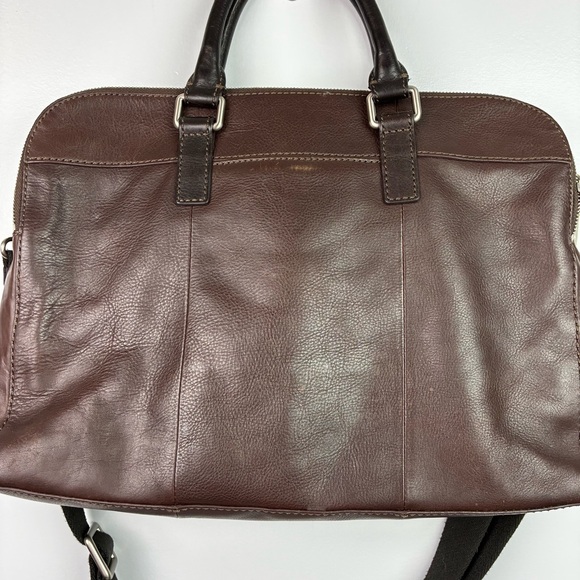 Fossil Mercer Leather Laptop Messenger Briefcase Bag - Picture 12 of 12